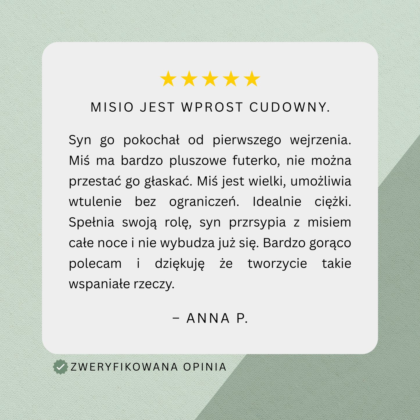 Obciążak™ - Obciążany Przytulak